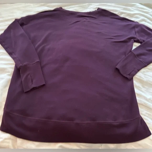 EUC Athleta Deep Purple Coaster Luxe Sweatshirt With Thumb holes,size Large-tall - Picture 7 of 15
